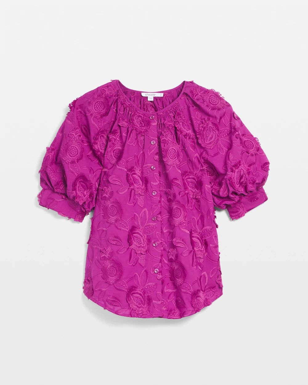 トップス Eaphi EMBROIDERY LACE BLOUSE HALF SLEEVE EMBROIDERY LACE BLOUSE【STORE限定】